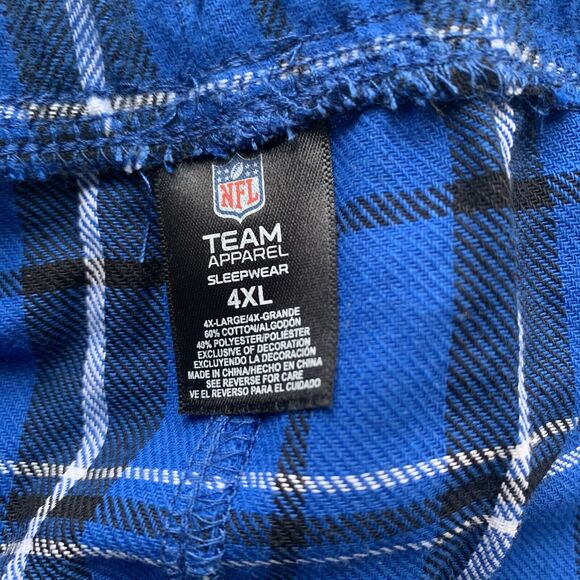 NFL Los Angeles Chargers Sleep Pajamas Flannel Pants Mens 4XL NWT Blue Plaid - Picture 5 of 8